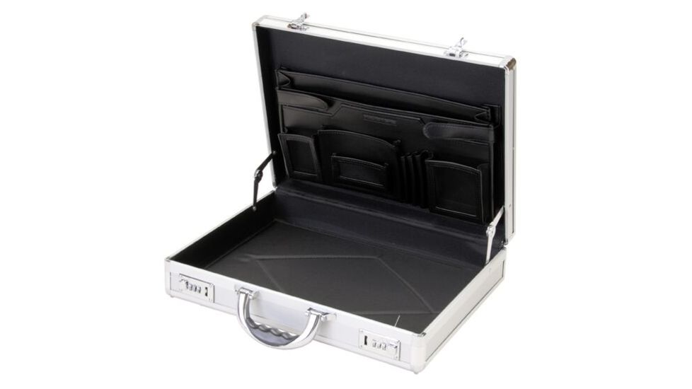 TZ Case Aluminum Attache Case, Silver, 18 x 13 x 4in, AC-425 S
