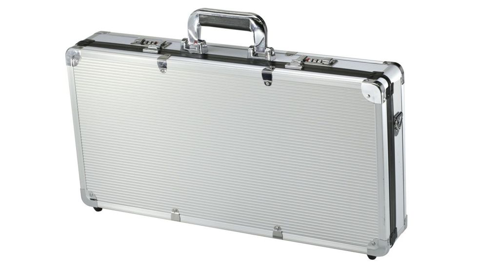USED TZ Case Aluminum-Framed Barber/Stylist Case, Silver, 22 x 11.5 x 5 in, AB-450 SS, EDEMO1