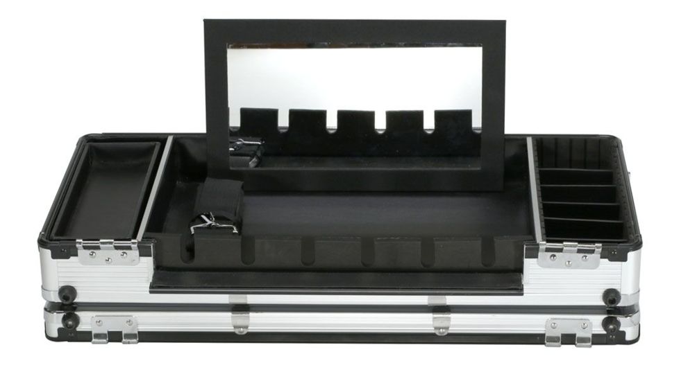 TZ Case Aluminum-Framed Barber/Stylist Case, Silver, 22 x 11.5 x 5 in, AB-450 SS