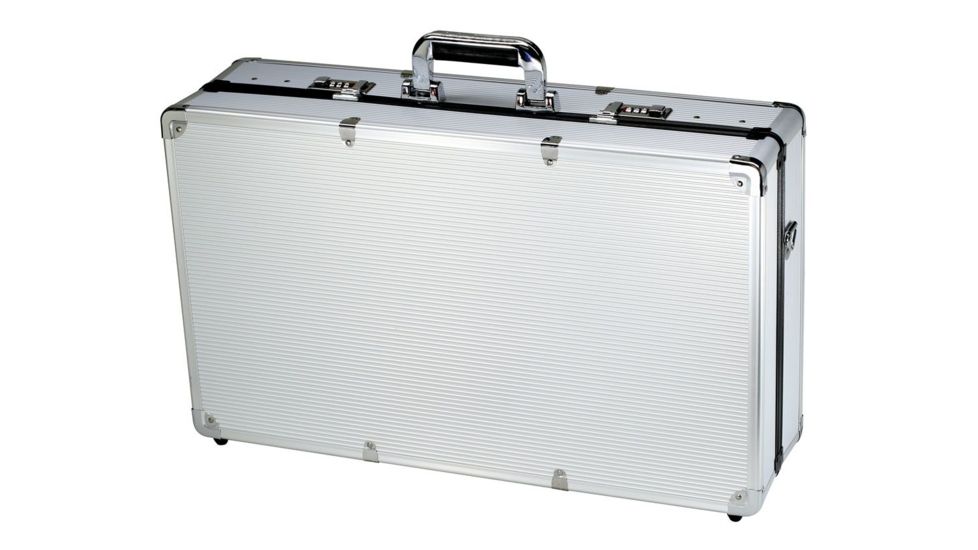 TZ Case Aluminum-Framed Deluxe Barber/Stylist Case, Silver, 24.25 x 14.5 x 6.5in , AB-455 SS