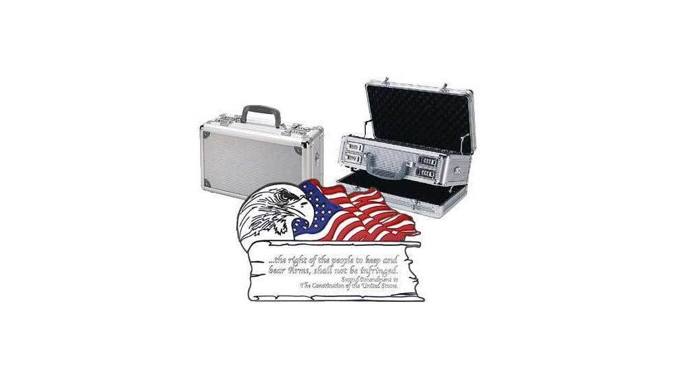 TZ Case 2 Amendment Duelly Fifthteen Gun Case 15x9x7in, Silver TZ0015SS2