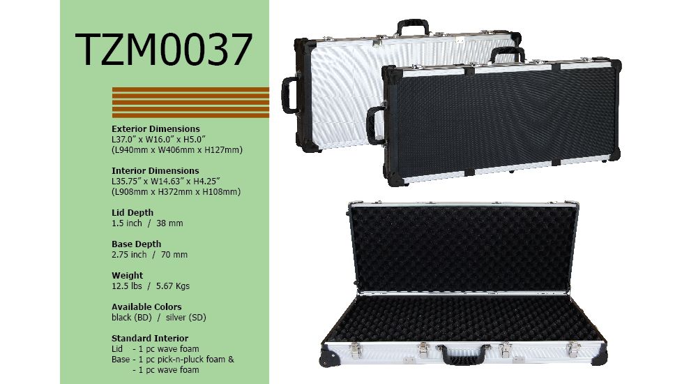 TZ Case Dura-Tech Shotgun Case,37x16x5in,Black TZM0037 BD