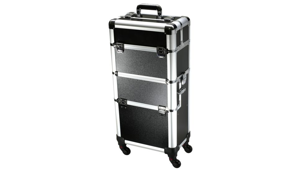 TZ Case Large Wheeled Professional Makeup/Multi-Purpose Case, Black, AB-408T B