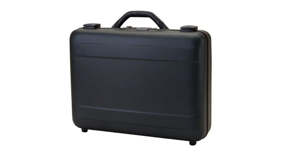 TZ Case Molded Aluminum Attache Case, Black, 18 x 13 x 5in, AC-38 B