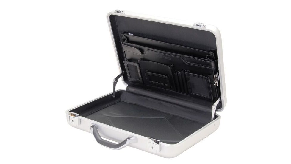 TZ Case Molded Aluminum Attache Case, Silver, 18 x 13 x 4in, AC-44 S