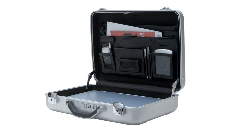 TZ Case Molded Aluminum Attache Case, Silver, 18 x 13 x 5in, AC-38 S