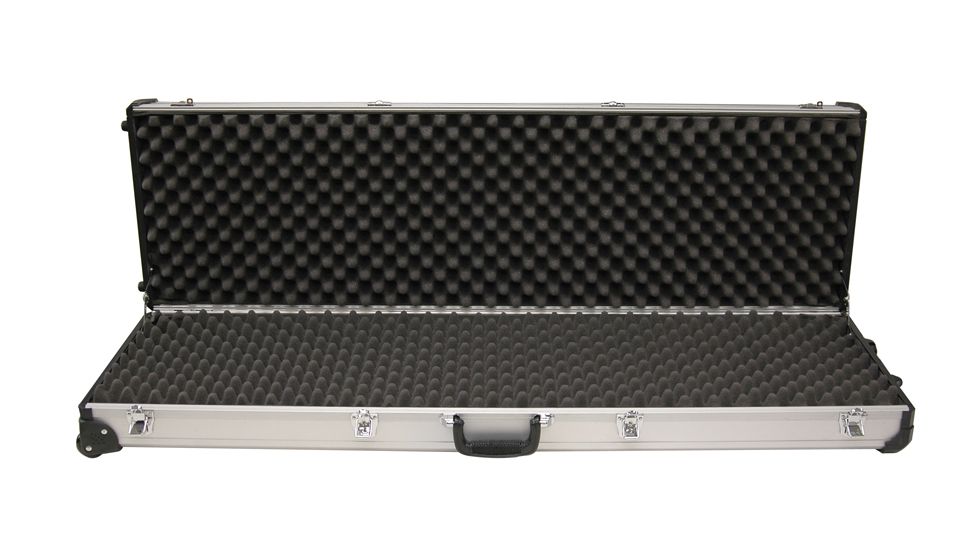 Tz Case Tzm0053sd Double Rifle Case Silver Dot Finish 53in X 15in X 5in Open