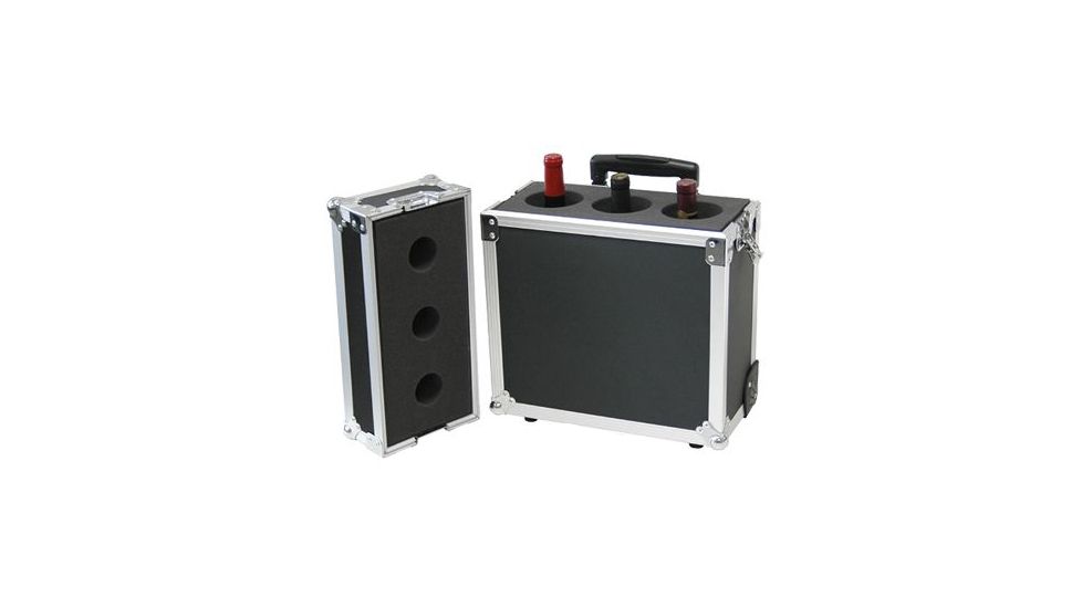 TZ Case WTC03T 3 Bottle Deluxe Wine Transport Case - Black Dots WTC-03TBD