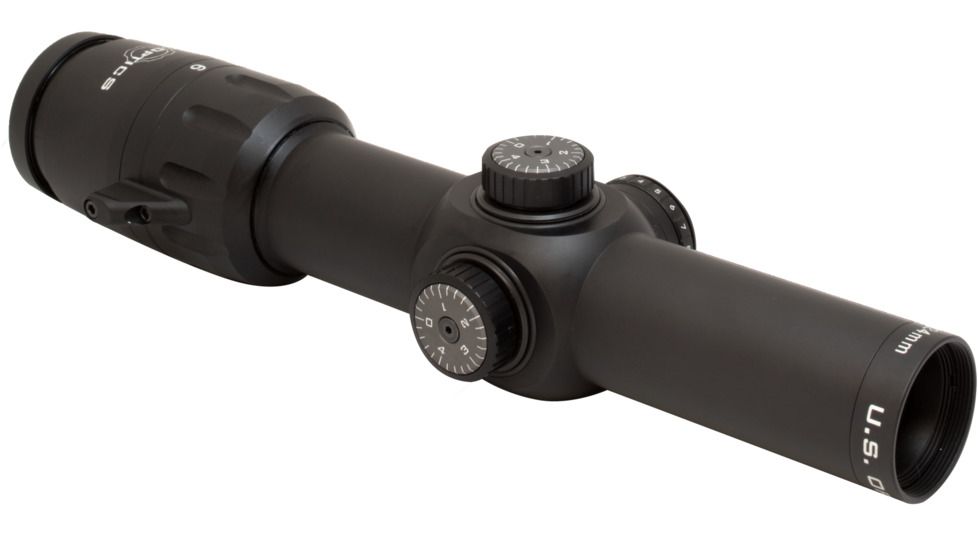 U.S. Optics 1-6x24mm Rifle Scope, Matte Black, Medium, SVS 1-6
