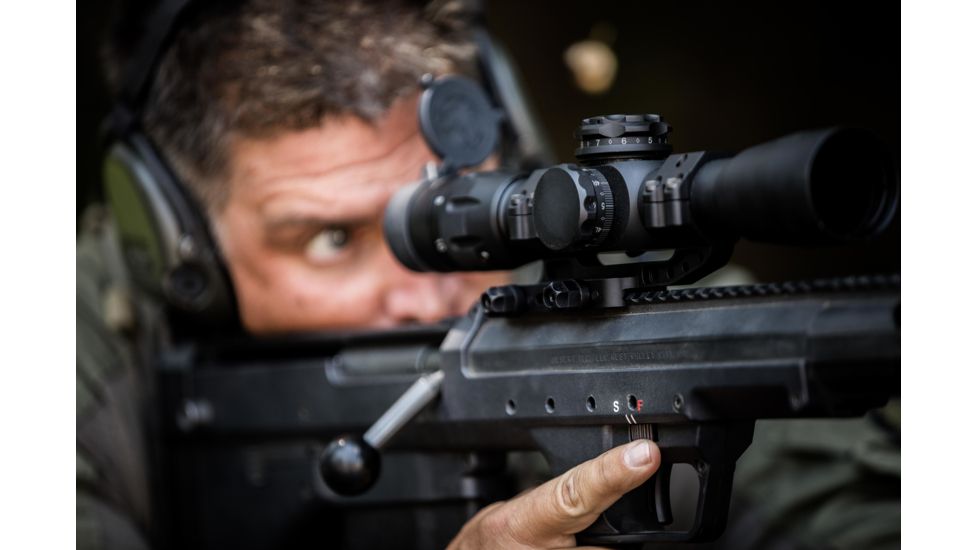 U.S. Optics B-10 1.8-10x40 mm Rifle Scope, Digital Red FFP GAP Reticle, 100 Click Elevation Knob and US#5 Windage Knob with 1/10 MIL Adjustment, Matte Black, B-10 GAP