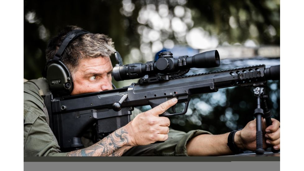 U.S. Optics B-10 1.8-10x40 mm Rifle Scope, Digital Red FFP GAP Reticle, 100 Click Elevation Knob and US#5 Windage Knob with 1/10 MIL Adjustment, Matte Black, B-10 GAP