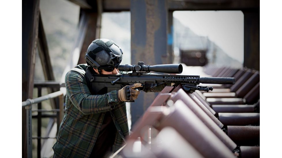 U.S. Optics B-25 5-25x52mm Rifle Scope, Digital Red FFP GAP Reticle, 100 Click Elevation Knob and US#5 Windage Knob with 1/10 MIL Adjustment, Matte Black, B-25 GAP