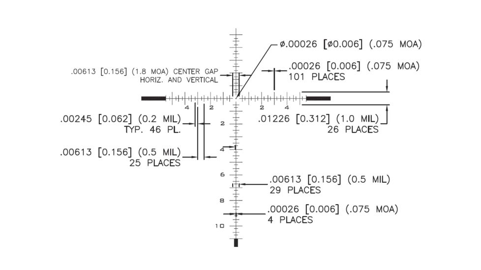 U.S. Optics B-25 5-25x52mm Rifle Scope, Digital Red FFP MGR Reticle, 100 Click Elevation Knob and US#5 Windage Knob with 1/10 MIL Adjustment, Matte Black, B-25 MGR