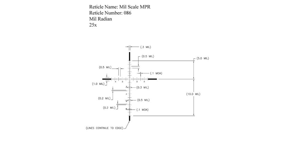 U.S. Optics B-25 5-25x52mm Rifle Scope, Digital Red FFP MPR Reticle, 100 Click Elevation Knob and US#5 Windage Knob with 1/10 MIL Adjustment, Matte Black, B-25 MPR