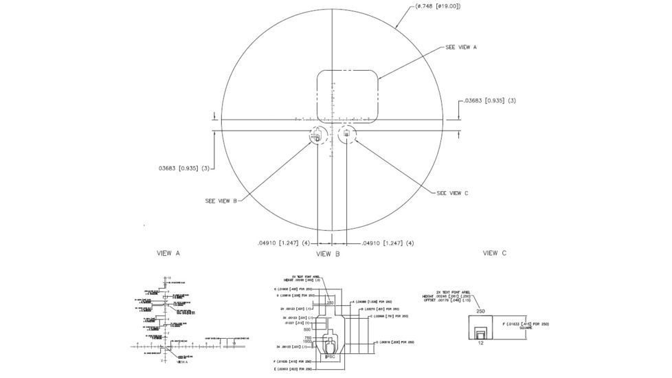 U.S. Optics B-25 5-25x52mm Rifle Scope, Digital Red FFP PR2 Reticle, 100 Click Elevation Knob and US#5 Windage Knob with 1/10 MIL Adjustment, Matte Black, B-25 PR2