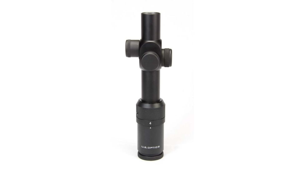 U.S. Optics SR-4C Mil Scale FFP Illuminated Reticle 1-4x22mm Rifle Scope, Matte Black, N/A SR-4C