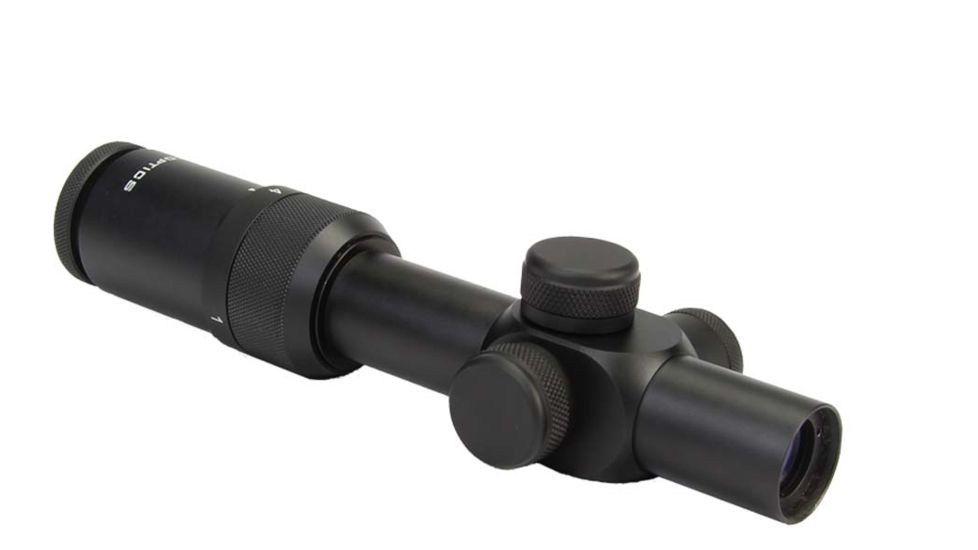 U.S. Optics SR-4C Mil Scale FFP Illuminated Reticle 1-4x22mm Rifle Scope, Matte Black, N/A SR-4C