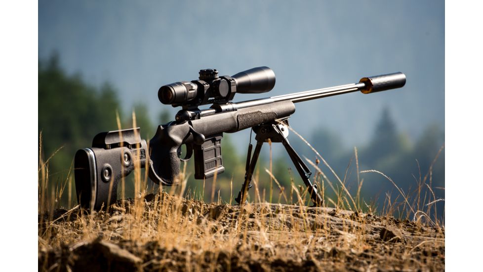 U.S. Optics SVS 1-6x24mm Rifle Scope, Matte Black, Medium, SVS 1-6