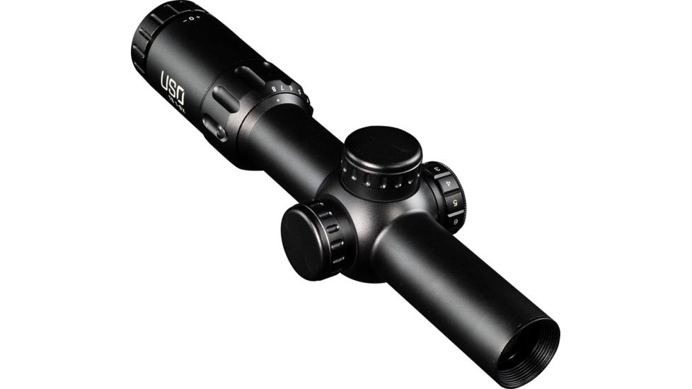 U.S. Optics TS-8X Rifle Scope, 1-8x24mm, 30mm Tube, FFP, P3G Reticle, Black, Small, TS-8X P3G