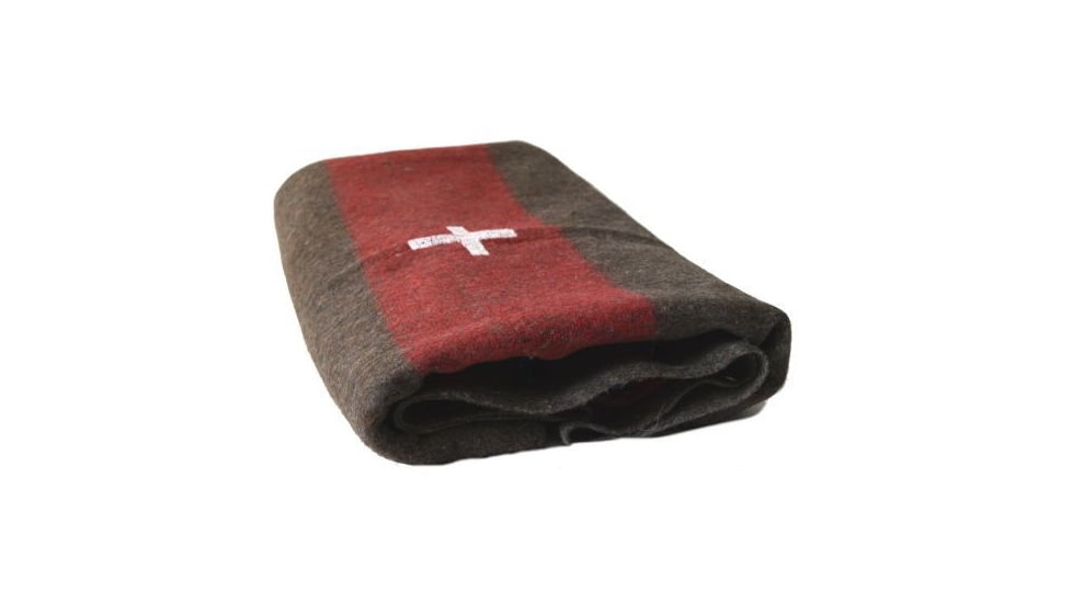 U.S. Spec Swiss Blanket Pack of 10, Tweed W/Red Stripe/White Cross, SSB10PK