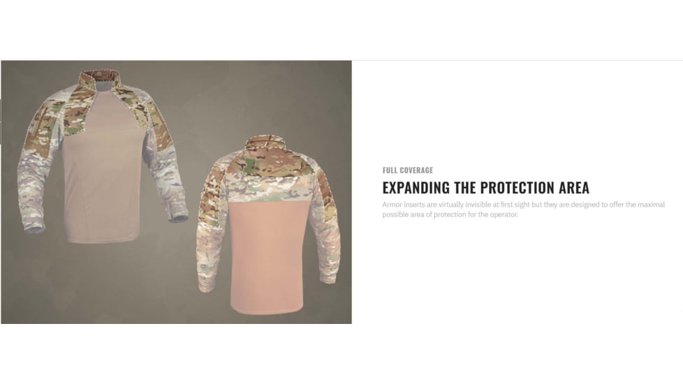 UARM ACS Armored Combat Shirt, Type IIA Threat Level, Multicam, S, ACSSM-SAACSS2A