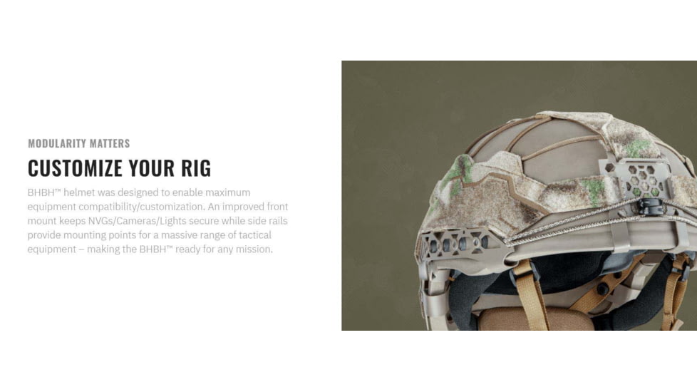 UARM BHBH Boltless High-Cut Ballistic Helmet, Type IIIA Threat Level, Multicam, M, BHBHMM