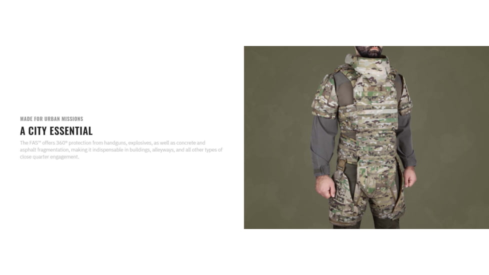 UARM FAS Full Armor System - Type IIA, Black, FASB2A