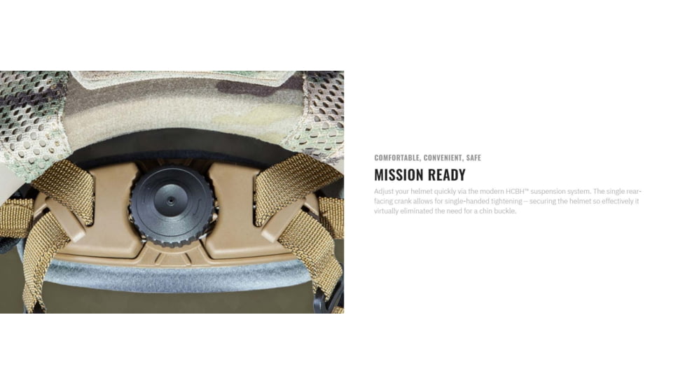 UARM HCBH High Cut Ballistic Helmet, Black, Large, HCBHLB