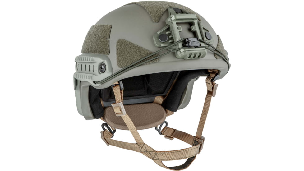 UARM HCBH High Cut Ballistic Helmet, Type IIIA Threat Level, Ranger Green, M, HCBHMR
