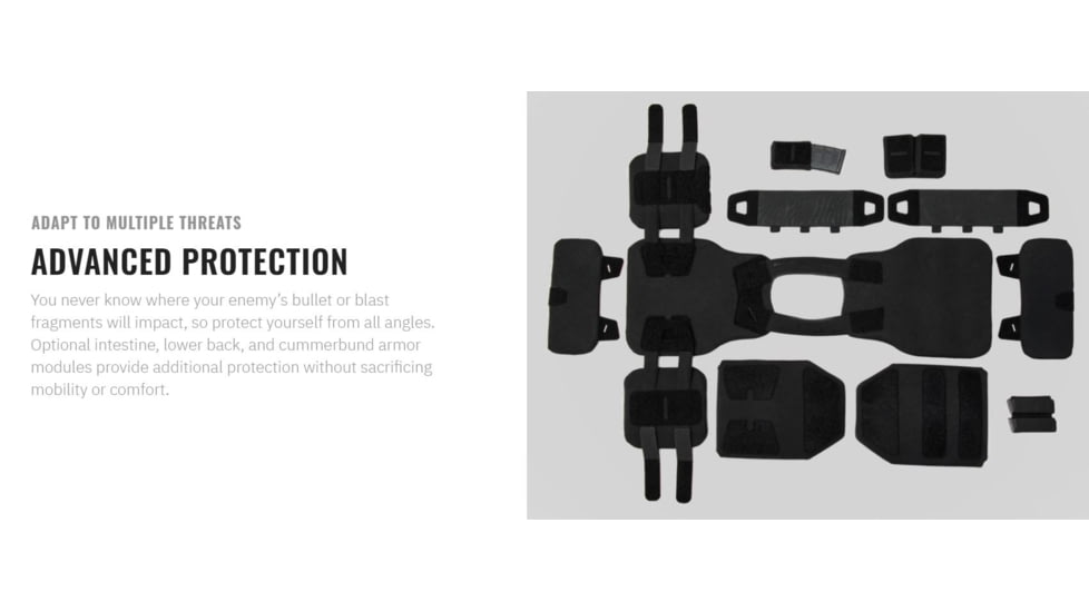 UARM MCVF Modular Concealable Vest Female, Type IIA Threat Level, Armored Cummerbund, Black, S, MCVFSB-SASEPFS2A-SAMCVFS2A