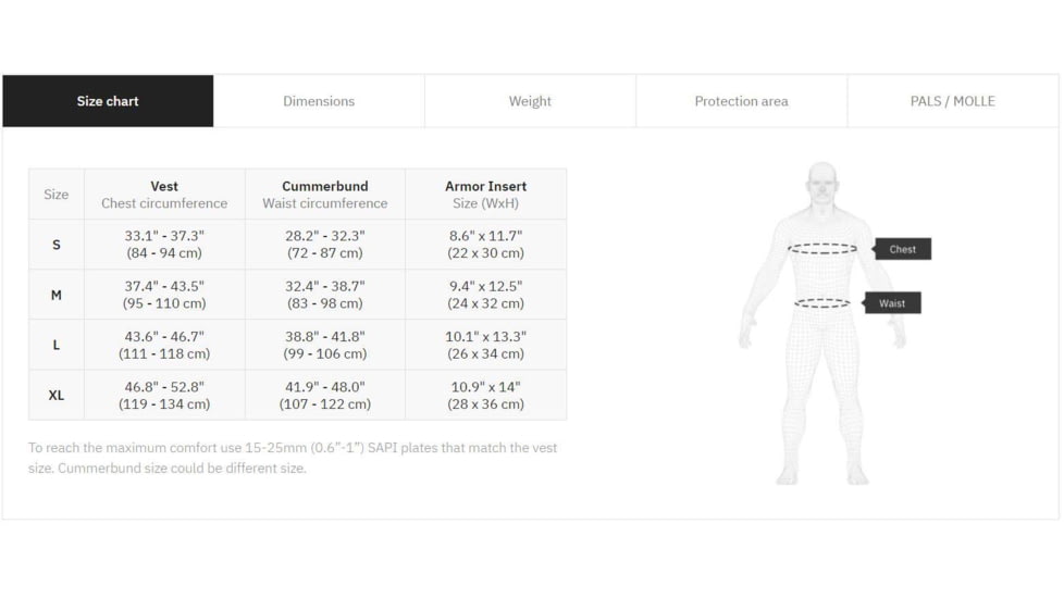 UARM MPCM Metropolis Plate Carrier MOLLE, Type IIA Threat Level, Black, S, MPCMSB-PCSAIS2A