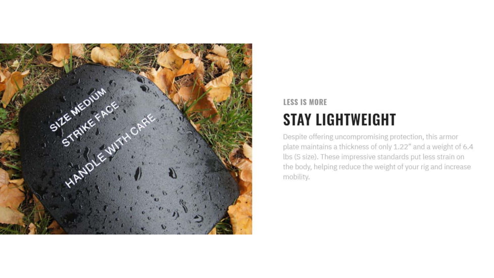 UARM SA4A Level IV+ Aluminum Oxide SAPI Armor Plate, S, SA4AS