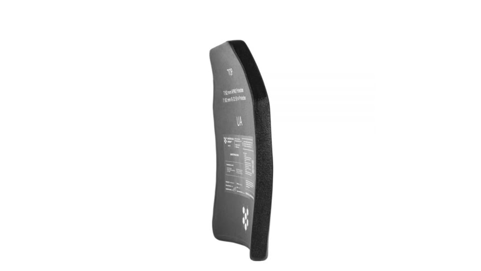 UARM SA4S Level IV+ Silicon Carbide SAPI Armor Plate, Multi-Curved, Polyurea Coated, 12.5in x 9.4in, Black, Medium, SA4SM