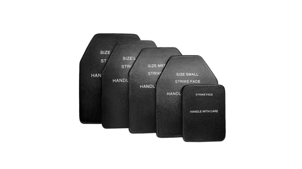 UARM SA4S Level IV+ Silicon Carbide SAPI Armor Plate, Multi-Curved, Polyurea Coated, 12.5in x 9.4in, Black, Medium, SA4SM