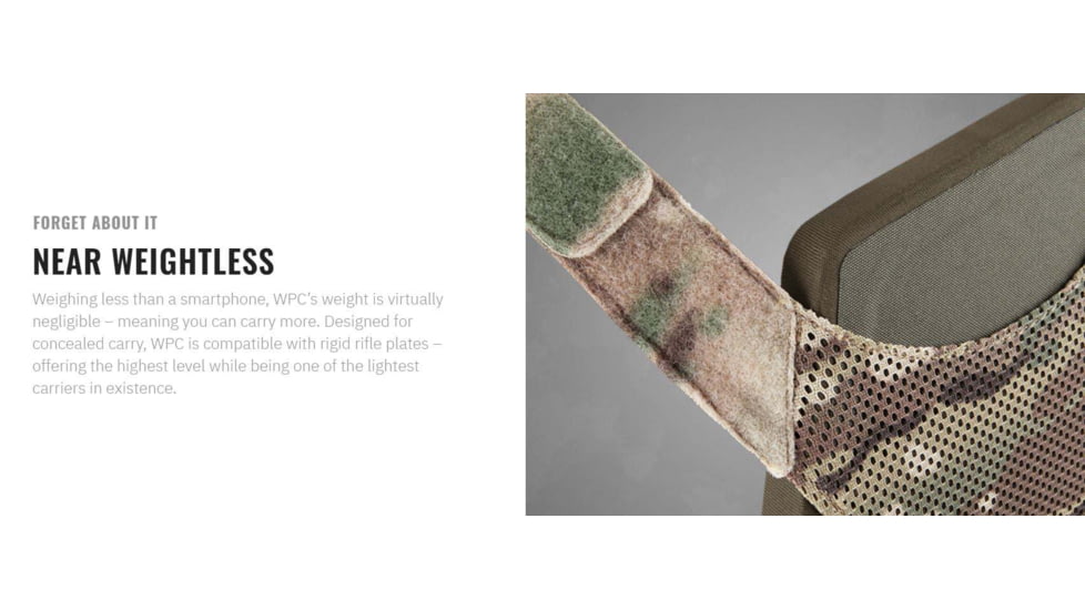 UARM WPC Weightless Plate Carrier, Skeletal Cummerbund, Multicam, S, WBPCSM-SCWBPCSM