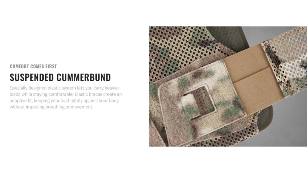 UARM WPC Weightless Plate Carrier, Skeletal Cummerbund, Multicam, S, WBPCSM-SCWBPCSM