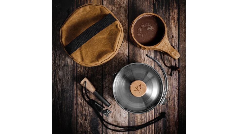 Uberleben Kessel Pot w/ Waxed Canvas, Stainless, UB-KE00-0101