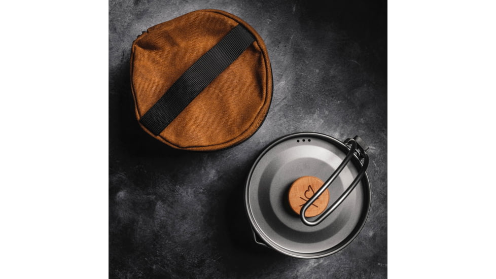 Uberleben Kessel Pot w/ Waxed Canvas, Titanium, UB-KETI-0101