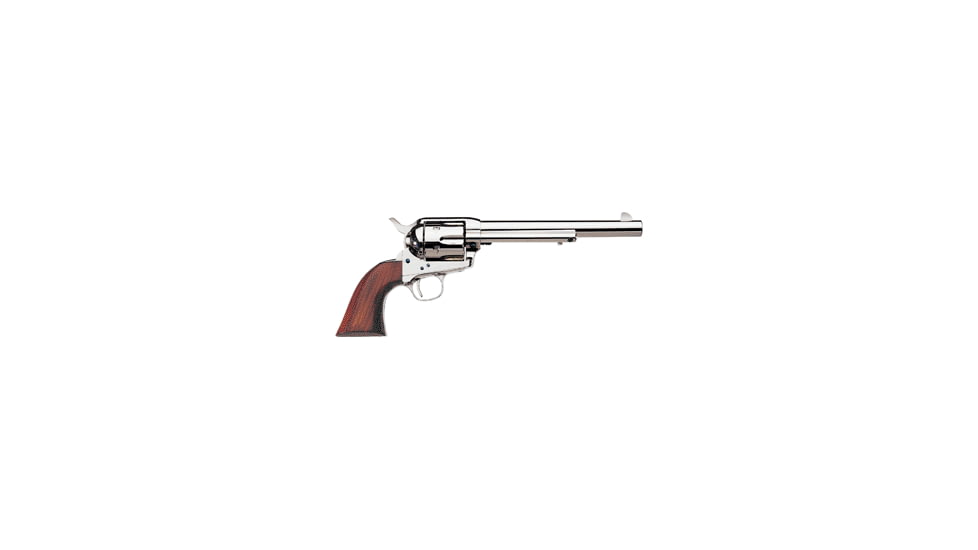 Uberti 1873-Cattleman Revolver, .45 Colt, 7.5in barrel, nickel plated steel frame, walnut grip, revolving chamber, fixed, 6 round cylinder, UI-1873 CN-.45C-7.5-1-FRRMPG