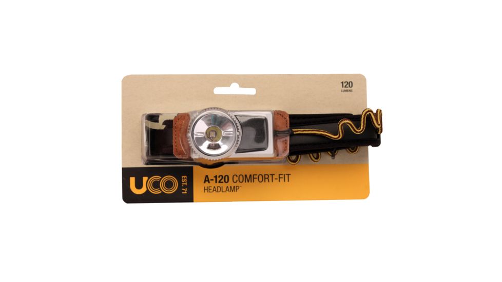 UCO A120 Headlamp, Black &amp; Tan HL-A120-BLACKTAN