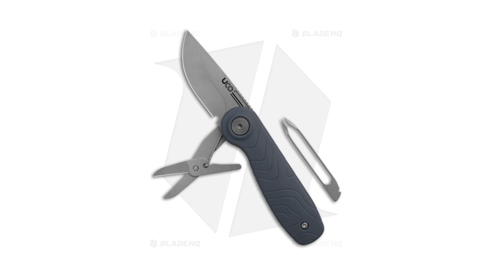 UCO Nason 3-in-1 Folding Knife Multi-Tool, 1.80in, D2, Normal Blade, Polymer Blue Handle, Gray/Blue, 5.00in, BHQ-204744