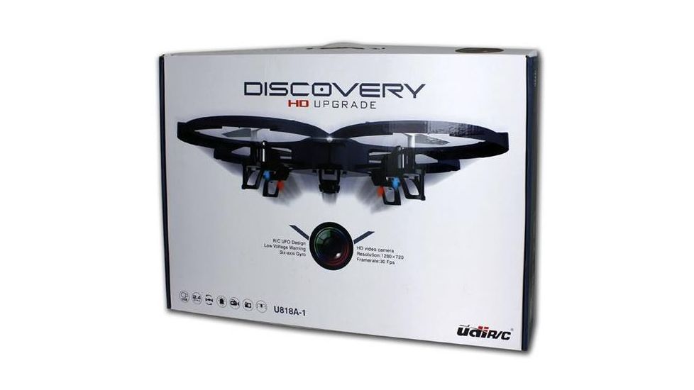 UDI RC U818A-1 2.4Ghz 4 Channel 6 AXIS UFO Drone w/2MP 720P camera &amp; protection, Dark Blue 61236