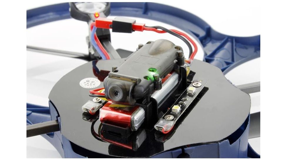 UDI RC U818A-1 2.4Ghz 4 Channel 6 AXIS UFO Drone w/2MP 720P camera &amp; protection, Dark Blue 61236