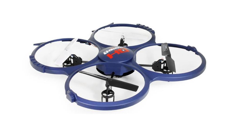 UDI RC U818A-1 2.4Ghz 4 Channel 6 AXIS UFO Drone w/2MP 720P camera &amp; protection, Dark Blue 61236