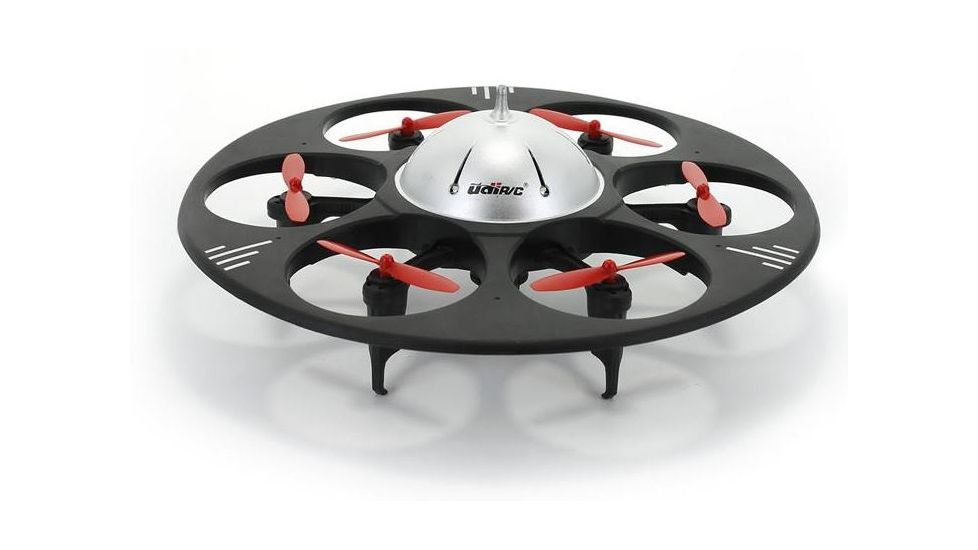 UDI RC U845 UFO Drone 2.4Ghz 4 Channel 6 AXIS headless w/720P HD camera, Black 61324