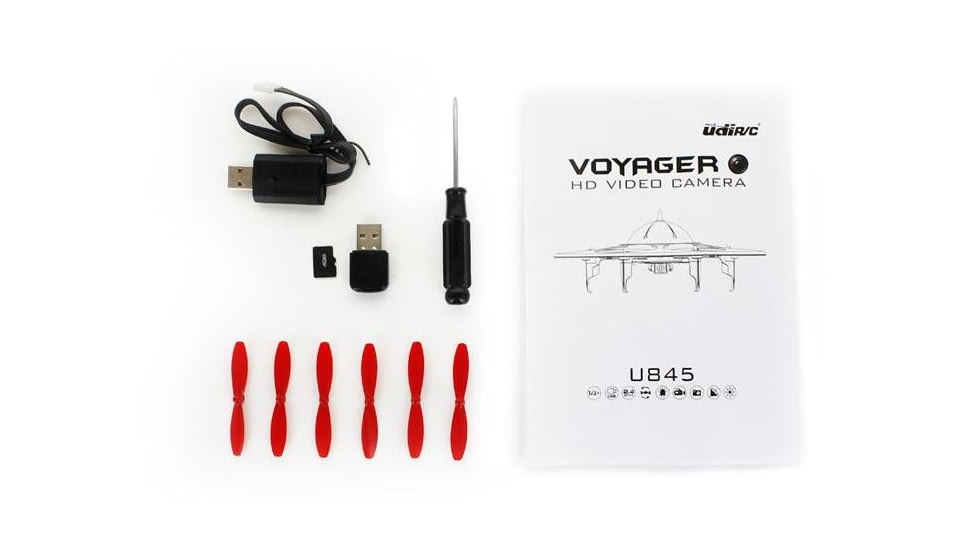 UDI RC U845 UFO Drone 2.4Ghz 4 Channel 6 AXIS headless w/720P HD camera, Black 61324