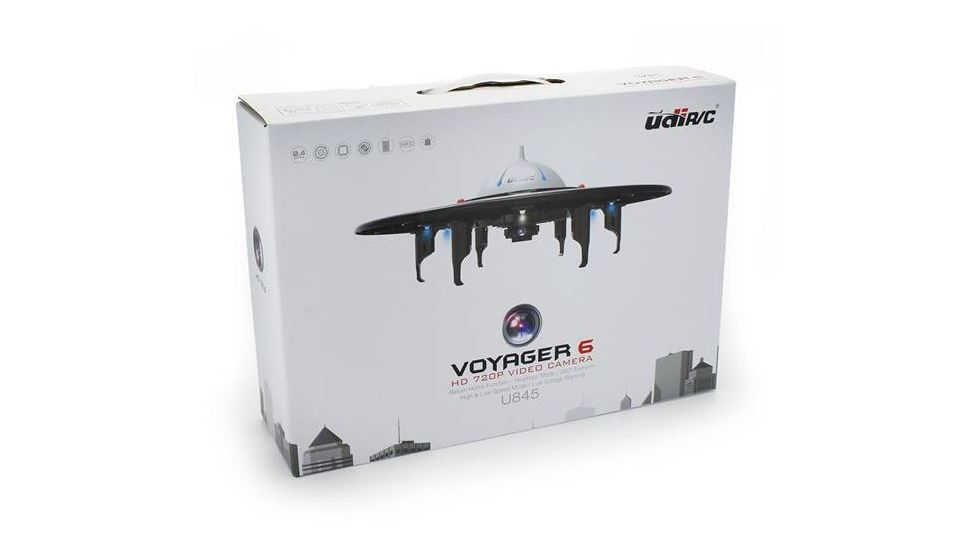 UDI RC U845 UFO Drone w/WIFI FPV 2.4Ghz 4 Channel 6 AXIS headless w/720P HD camera, Navy Blue 61325