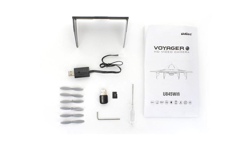 UDI RC U845 UFO Drone w/WIFI FPV 2.4Ghz 4 Channel 6 AXIS headless w/720P HD camera, Navy Blue 61325