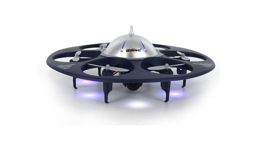 UDI RC U845 UFO Drone w/WIFI FPV 2.4Ghz 4 Channel 6 AXIS headless w/720P HD camera, Navy Blue 61325