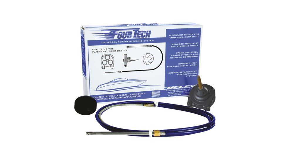 Uflex USA 14' Mach Rotary Steering System w/Helm, Bezel &amp; Cable Fourtech 64052